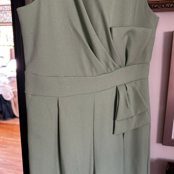 Chic green crêpe jumpsuit for girls by Abel & Lula size 10- - Picture 6 of 9